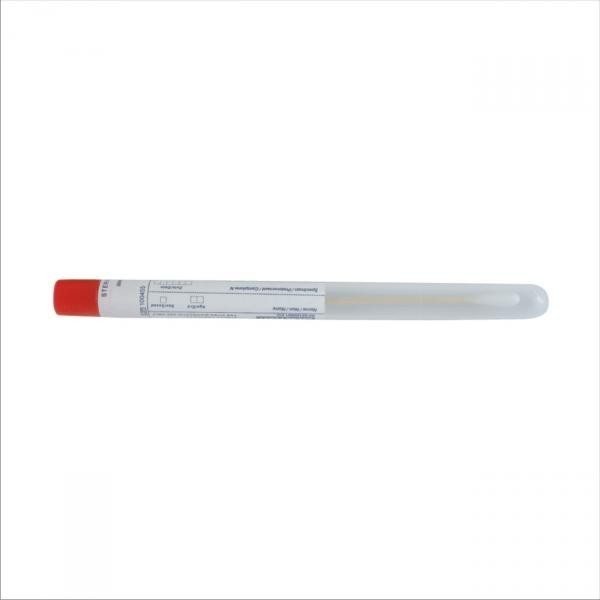 Exudat faringian prima, steril, lemn + bumbac, in tub cu diametrul de 12mm, lungime 15cm, 100 buc