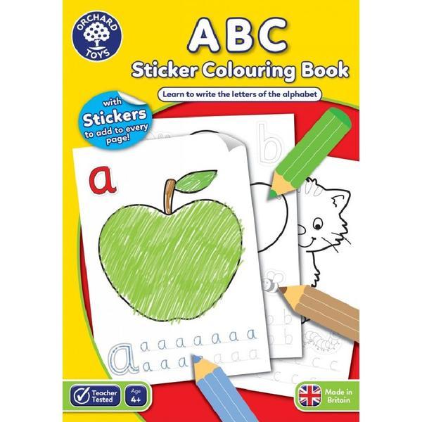 Carte de colorat cu activitati 4 ani+, ABC. editura Orchard Toys