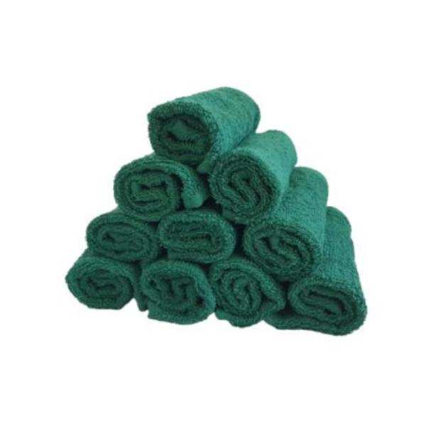 Set 10 prosoape pentru bucatarie, 30x30 cm, 100% bumbac, Verde Inchis