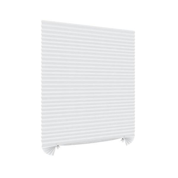 Jaluzea Plisata cu Sistem de Prindere Autoadeziv Glixicom 60 x 150 cm Alba