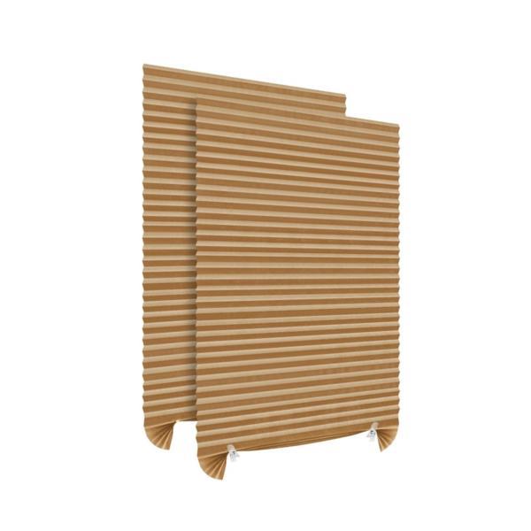 Jaluzea Plisata cu Sistem de Prindere Autoadeziv Glixicom 60 x 150 cm Bej Set 2 buc