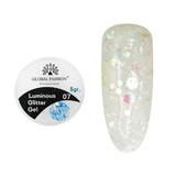 Gel luminiscent Luminous Glitter Gel cu sclipici hexagon, 07, 5g 