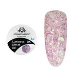 Gel luminiscent Luminous Glitter Gel cu sclipici hexagon, 05, 5 g