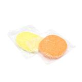 Set 2 bucati, burete pentru curatat fata, oval, portocaliu/galben