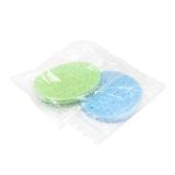 Set 2 bucati, burete pentru curatare fata, oval, albastru/verde