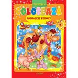 Animalele fermei. Descopera si coloreaza, editura Crisan