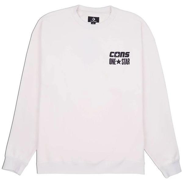 Bluza barbati Converse Cons One Star Crew Sweatshirt 10026900-A01, L, Alb