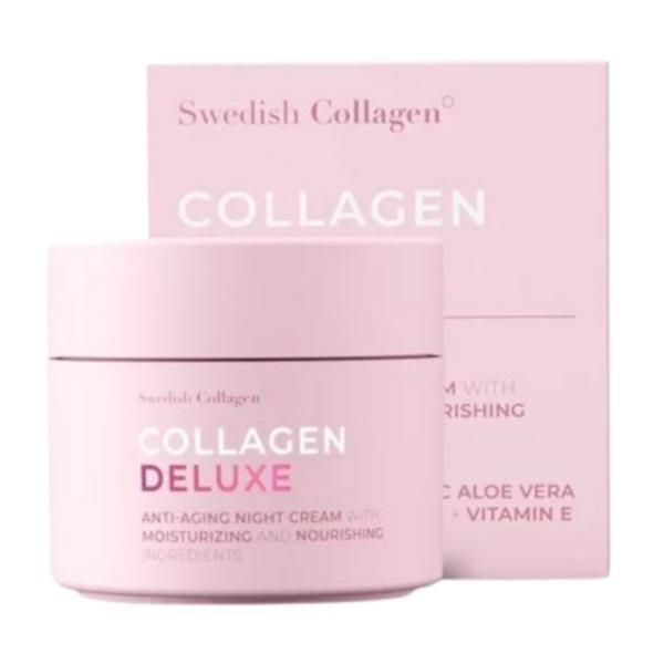 Crema de noapte cu Retinol Gama Colagen Deluxe imbunatatita cu Aloe Vera, Unt de Shea, Vitamina E si Niacinamide, 50 ml