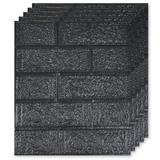 Set 25x Tapet Mic Caramida 3D Teno®, suprafata acoperire 3.31 mp, autoadeziv, waterproof, usor de montat, design modern, 38,5x34 cm, negru