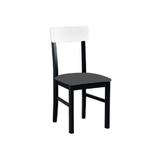 Scaun living/bucatarie Leonix 1, negru-alb/gri, 40x43x90 cm, UnicSpot