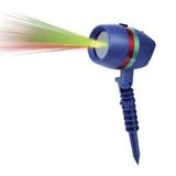 Proiector laser Motion Star Show cu suport pentru Craciun, Lumini Rosu si Verde, Interior / Exterior, Rezistent la Apa, 17 x 11 