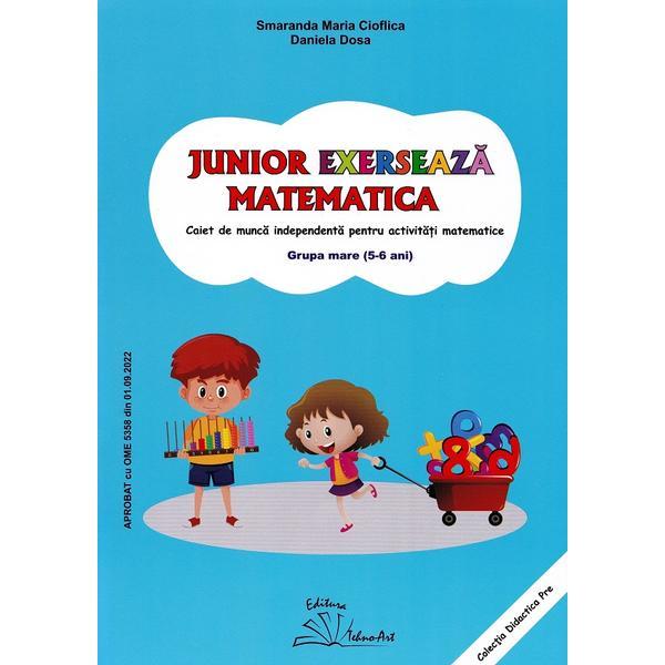 Junior exerseaza matematica - Grupa mare 5-6 ani - Smaranda Maria Cioflica, Daniela Dosa, editura Tehno-art