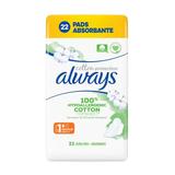 Absorbante Igienice - Always Naturals Duo Cotton Protection, Marime 1, 22 buc