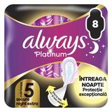 Absorbante Igienice - Always Platinum Secure Night Extra, marimea 5, 8 buc