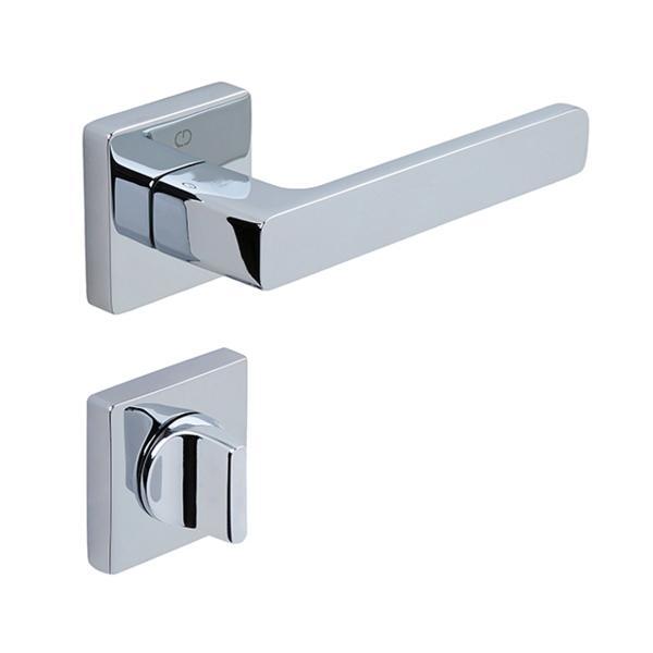 Set maner usa baie Leta, cu rozeta patrata, finisaj crom lucios CB