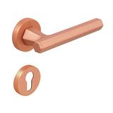 Set maner usa cu cilindru Thor, cu rozeta rotunda, finisaj cupru satin periat CB
