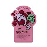 SHORT LIFE - Masca Faciala Coreeana Tip Servetel cu Vin Rosu pentru Ingrijirea Porilor - Tony Moly I'm Red Wine Mask Sheet Pore Care, 1 buc