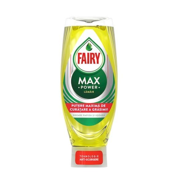 SHORT LIFE - Detergent de Vase cu Aroma de Lamaie - Fairy Max Power Lamaie, 650 ml