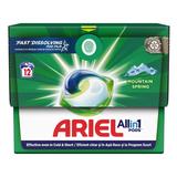 Detergent Automat Gel Capsule - Ariel All in One Pods Fast Dissolving Mountain Spring, 12 buc