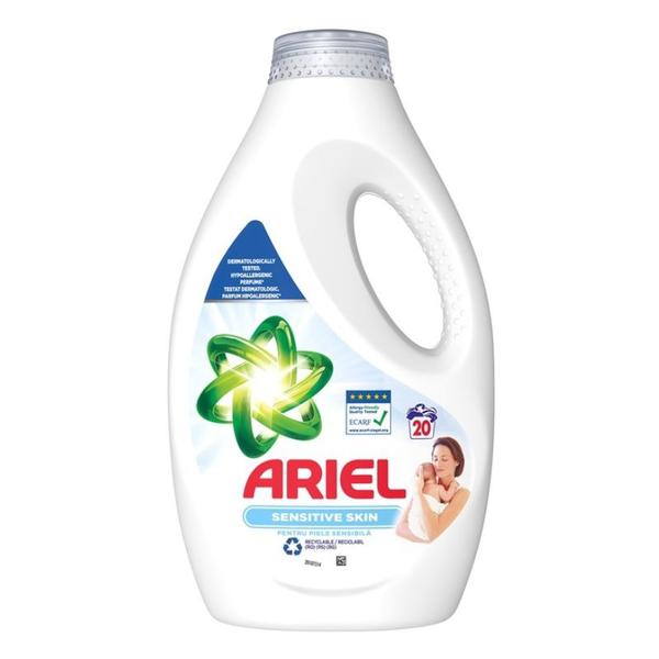 Detergent Automat Lichid pentru Hainele Bebelusilor - Ariel Sensitive Skin, 20 spalari, 1000 ml