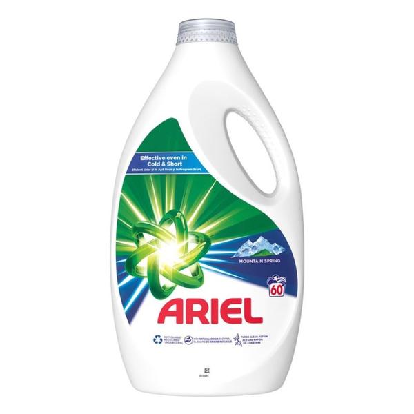 Detergent Automat Lichid - Ariel Mountain Spring, 60 spalari, 3000 ml