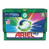 Detergent Automat Gel Capsule pentru Rufe Colorate - Ariel All in One Pods Color Fast Dissolving, 10 buc