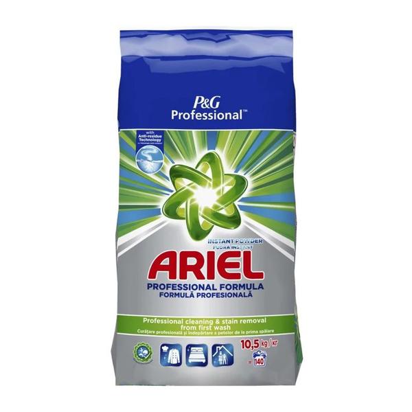 Detergent Automat Pudra pentru Rufe Albe - Ariel Professional Regular White Instant Powder, 140 spalari, 10.5 kg