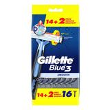 Aparat de Ras cu 3 Lame - Gillette Blue 3 Smooth, 16 buc