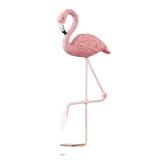 Figurina decorativa Flamingo, metalic, roz, 18 cm