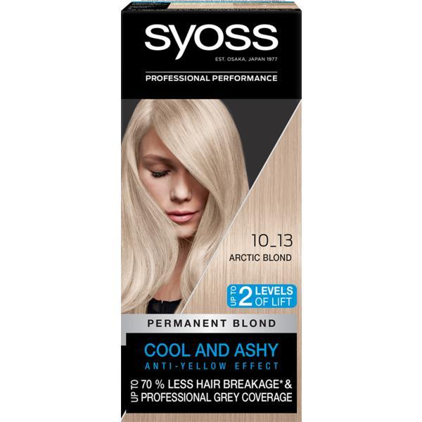 SHORT LIFE - Vopsea de Par Permanenta - Syoss Professional Performance Permanent Blond Cool and Ashy Anti-Yellow Effect Baseline, nuanta 10_13 Arctic Blond