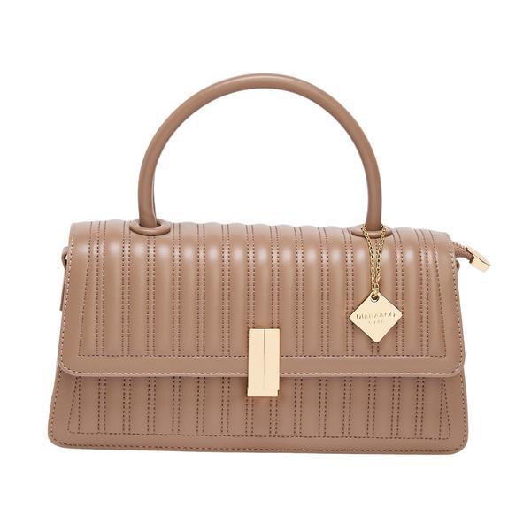 Mini-Geanta Crossbody Matlasata Bej