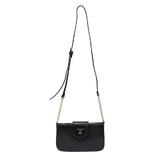 Mini-Geanta Crossbody Neagra Cu Presaj Piele De Sarpe