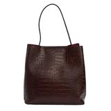 Geanta Shopper Tessa Bordo Imprimeu Croco