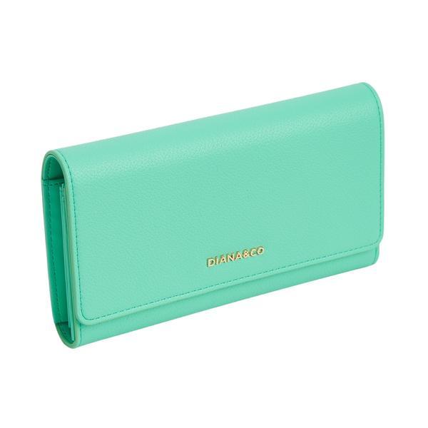 Portofel Iustina Verde Menta Cu Clapeta Capsule Collection