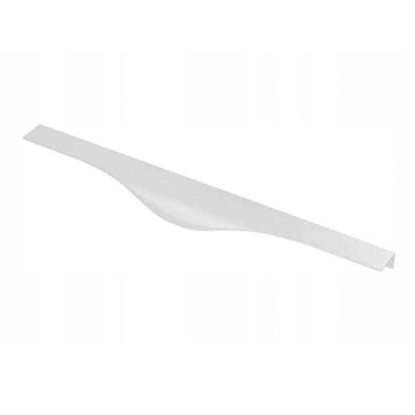 Maner metalic aplicat pentru mobilier, model MOLINA, stil modern/minimalist, lungime totala = 596 mm, finisaj aluminiu