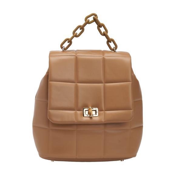 Rucsac Matlasat Camel cu Maner din Zale de Plastic