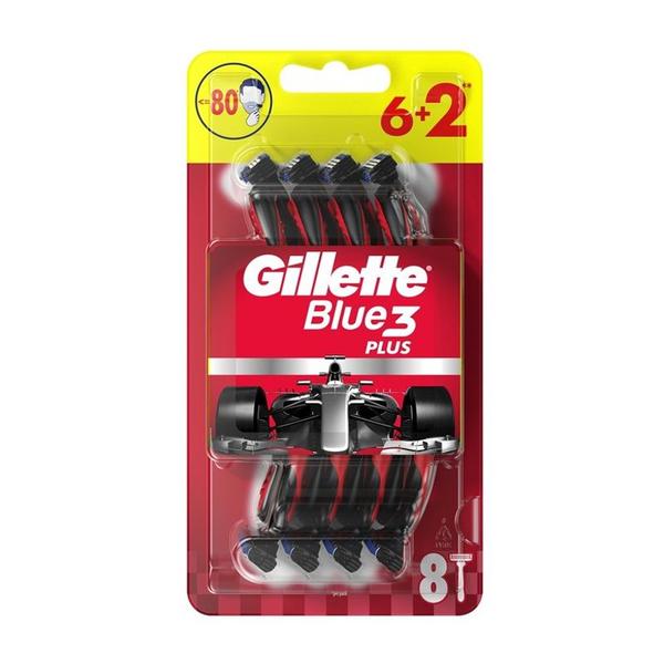 Aparat de Ras cu 3 Lame - Gillette Blue 3 Plus Nitro, 8 buc