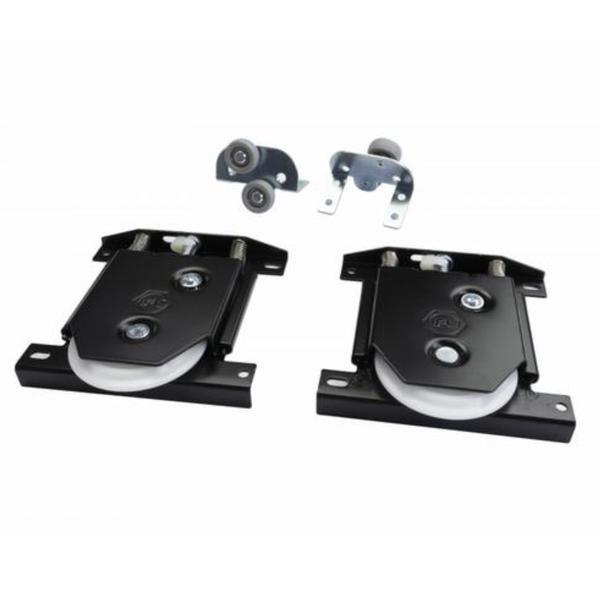 Set sistem, sine si amortizare laterala Scivo 80 pentru 2 usi glisante de sifonier, L=2000 mm, finisaj aluminiu