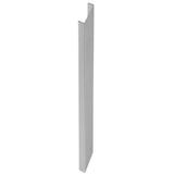 Terminatie plinta de 13 mm pentru mobilier de bucatarie, finisaj aluminiu periat, H:150 mm