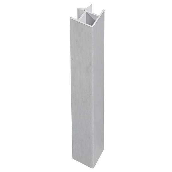 Coltar plinta de 13 mm, model  90°,  pentru mobilier de bucatarie, finisaj aluminiu periat, H:150 mm