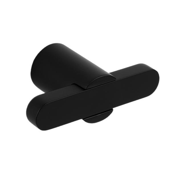 Buton pentru mobila Fusion, finisaj negru mat, 58x31.5 mm