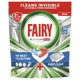 Detergent Capsule pentru Masina de Spalat Vase - Fairy Platinum Plus Deep Clean All in One, 50 capsule