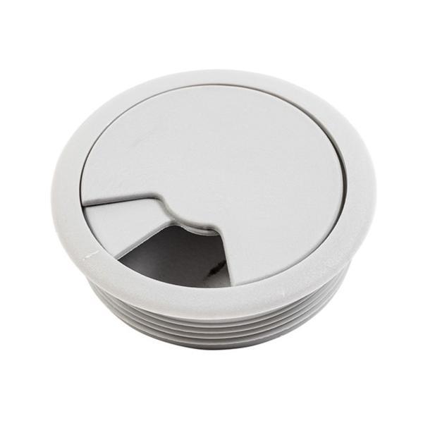 Trecere din plastic pentru cablu PLF, finisaj gri, Ø60 mm