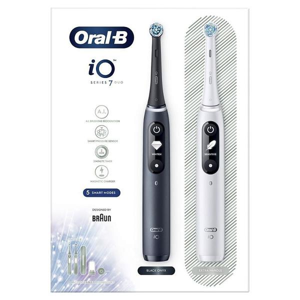 Pachet Periute de Dinti Electrice - Oral-B iO7, Negru/Alb, 1 pachet