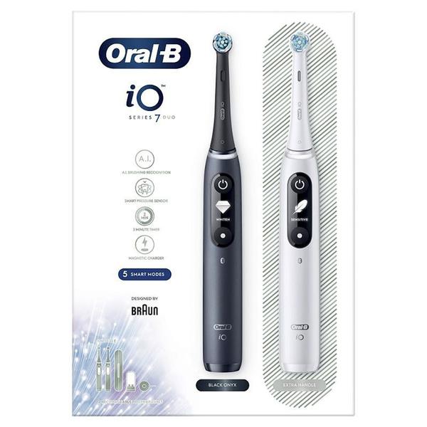 Pachet Periute de Dinti Electrice - Oral-B iO7, Negru/Alb, 1 pachet