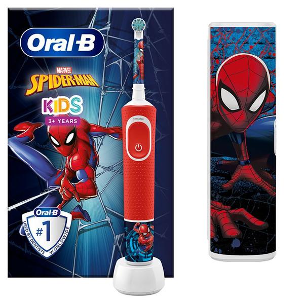 Periuta de Dinti Electrica - Oral-B Pro Kids Vitality Spiderman D103 + Trusa de Calatorie, 1 bucata