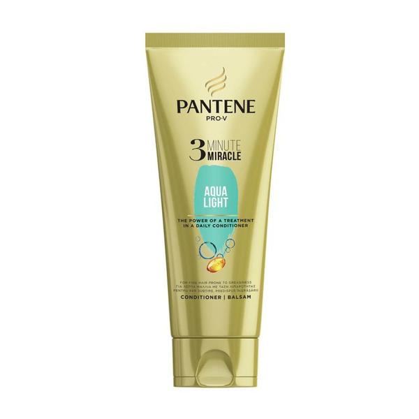 Balsam 3 Minute pentru Par Subtire, Predispus Ingrasarii - Pantene Pro-V 3 Minutes Miracles Aqua Light Conditioner, 200 ml