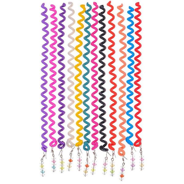 Accesorii pentru Par Spirale Multicolore, Lucy Style 2000, 12 buc