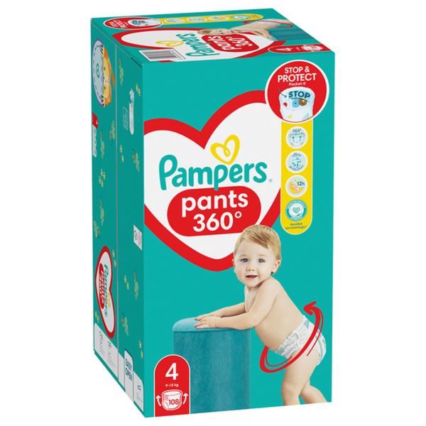 Scutece-Chilotel - Pampers Pants Active Baby, marimea 4 (9-15 kg), 108 buc