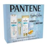 Set cadou Pantene Pro-V Miracles Hydra Glow: Sampon, 300 ml + Balsam, 200 ml + Ser Tratament Hidratant, 70 ml, 1 set